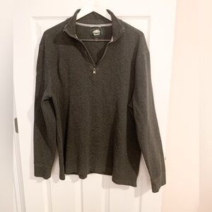 Roots Men's Charcoal Zip-Up Sweater - size XL